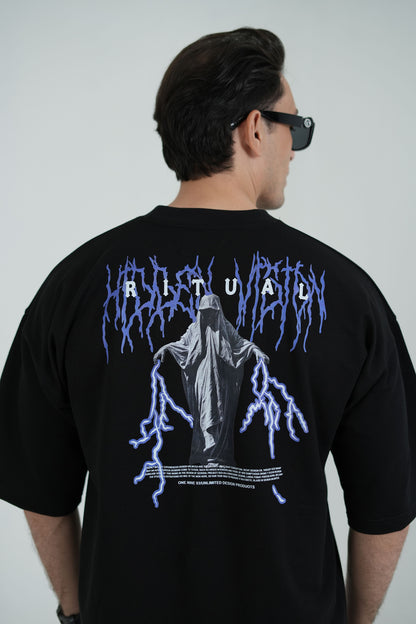 Black Neon Reflector Oversized Tee